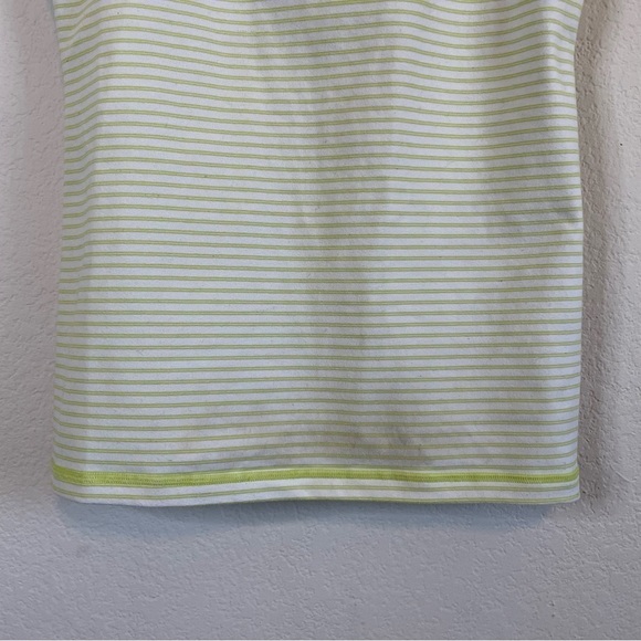 Lululemon Power Y Tank Lime Green Stripe Size 10 - Picture 3 of 10